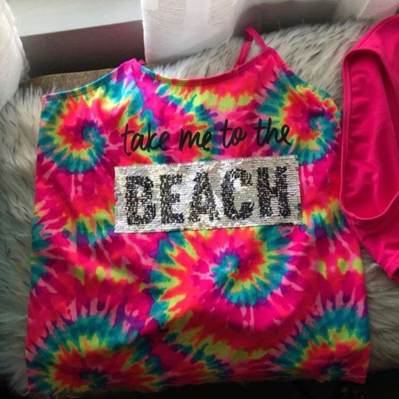 Two piece bathing suit size large from justice! - Picture 2 of 6